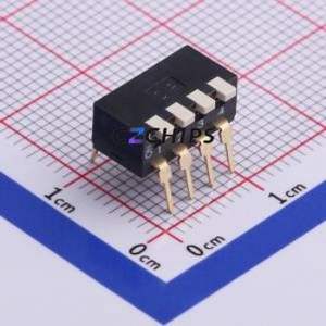 NPI-04-V DIP Switch Through hole Component (THT) Switch 4 2.54mm Black - Product Image 1