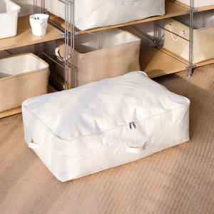 Caja de Almacenamiento de Edredones de Algodón y Lino de Hua County, Organizador de Ropa Rectangular para Mudanza, Resistente a la Humedad, Tamaño Grande - Product Image 2