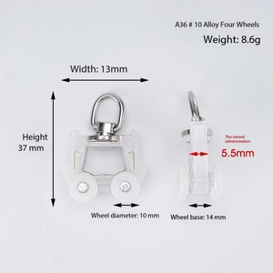 Curtain Roller Old-fashioned Track Pulley Straight Rail Curved Rail Hook Ring Slide Rail Accessories, Wholesale Big Discount - Product Image 3