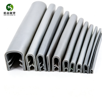 Bande de protection en caoutchouc PVC en forme de U avec noyau métallique, flexible, pour châssis de machines et tôles automobiles