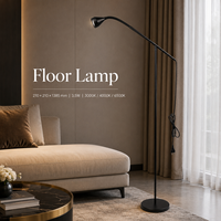 Lámpara de Pie con Brazo Flexible, Luz de Lectura con 3.5W, 3 CCT, Regulable, para Dormitorio, Sala de Estar, Foco Ajustable