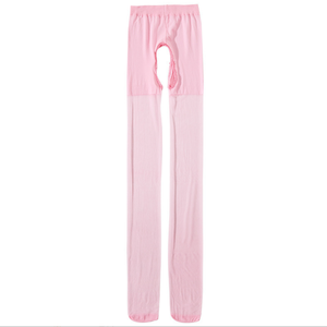 <span class=keywords><strong>Collant</strong></span> a vita alta in seta nera e color carne, <span class=keywords><strong>con</strong></span> cavallo aperto, in nylon senza cuciture e tessuto, calze erotiche - Product Image 3