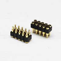 Connecteur à broches Pogo à ressort 8.0mm hauteur 2.54mm pas 16 positions 2x8 broches bande de Contact modulaire à Double rangée 2.54 grille SMT