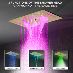 <span class=keywords><strong>Colonne</strong></span> <span class=keywords><strong>de</strong></span> douche cascade déluge avec système <span class=keywords><strong>de</strong></span> douche à arrosage latéral Douche thermostatique <span class=keywords><strong>noire</strong></span> à LED pour <span class=keywords><strong>salle</strong></span> <span class=keywords><strong>de</strong></span> <span class=keywords><strong>bain</strong></span> - Product Image 4