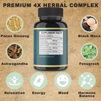 Vente flash Capsules de racine de maca noire avec logo privé pour adultes, mais non recommandées aux femmes enceintes