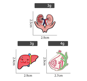 21 видов оптовых значков-брошей с индивидуальным логотипом: креативные значки в форме сердца, синие значки-бронхи, медицинские значки-легкие, значки-бронхи из мягкой и твердой эмали. - Product Image 6