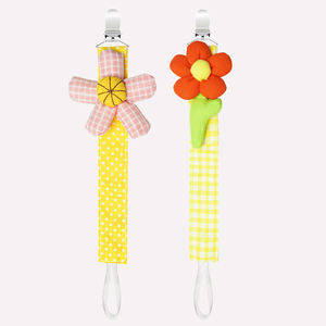 Lindo estilo <span class=keywords><strong>infantil</strong></span> forma Animal algodón <span class=keywords><strong>moda</strong></span> hermosa impresión chupete titular chupete Clip para bebé uso diario - Product Image 3