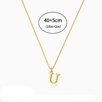 Collar de Acero Inoxidable con Letra U para Hombre y Mujer, Estilo Étnico, Collar para Parejas, Accesorios Transfronterizos