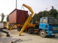 MQG37A Remorque conteneur de grue de levage latéral de 37 tonnes Camion conteneur de 20 pieds/40 pieds Télécommande Nouvelle semi-remorque en fer Remorque à benne basculante