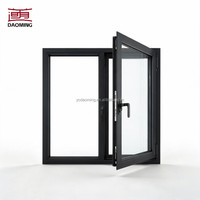 Ventana Abatible de Alta Resistencia de Aleación de Aluminio con Doble Vidrio Templado y Malla de Acero Inoxidable