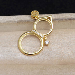 Colgante de Plata S925 con Doble Perla y Concha de Caballito, Accesorios DIY 5837, Colgante de Calabaza del Tesoro con Moneda de Cobre, Colgantes y Dijes Finos para Joyería - Product Image 3