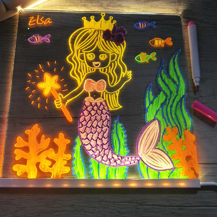 LED Note Board with Colors Holiday Gifts LED Writing Drawing Board for ...