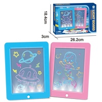 Samtoy Led Cool Lighting Magic Doodle Dessin Pad Enfants Jouet Écriture Tablette Graffiti Peinture Effaçable Planche À Dessin Pour Enfant