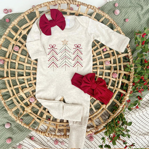 Pelele de <span class=keywords><strong>Navidad</strong></span> orgánico para bebé, mono con cremallera, <span class=keywords><strong>pijama</strong></span> de bambú con cremallera, <span class=keywords><strong>pijama</strong></span> recién <span class=keywords><strong>nacido</strong></span>, fabricante de ropa de bebé - Product Image 5