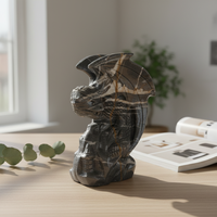 Esculturas de Dragón de Jade Xiuyuan Natural al por Mayor, Artesanías de Animales de Piedras Preciosas Semipreciosas Pulimentadas para Sanación y Meditación