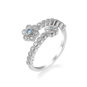 Anello Vintage con Piccolo Fiore, Semplice Anello Floreale Quotidiano per Donne - Product Image 1