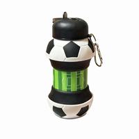 Bouteille d'eau de sport pliable en silicone, portable, anti-fuite, pour le basketball, le football, le camping, la randonnée et les voyages