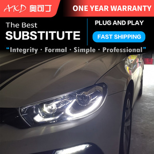 Phare de voiture pour <span class=keywords><strong>Scirocco</strong></span> R 2009 — 2017, feu anti-brouillard à LED <span class=keywords><strong>DRL</strong></span>, Signal clignotant, faisceau haut et bas, accessoires de projecteur - Product Image 2
