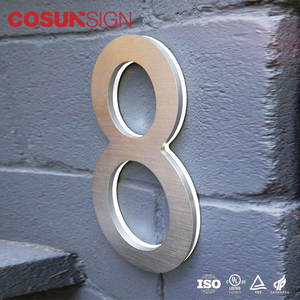 Edelstahl Glow In <span class=keywords><strong>The</strong></span> Dark Leuchtet Metall Solar Led Haus Anzahl - Product Image 4