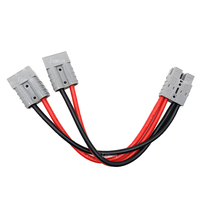 Connecteur de batterie haute tension 600V en Y, 50A, avec âme en cuivre et gaine en silicone pour usage automobile