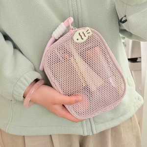Pochette de Maquillage Portable en Maille de Polyester Respirante pour Femme – Sac de Rangement Mignon à Fermeture Éclair pour Voyage et Organisation (Petit Format) - Product Image 4
