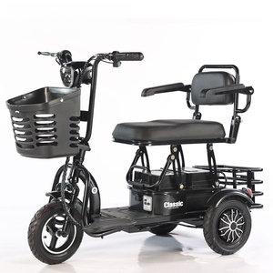 <span class=keywords><strong>Tricycle</strong></span> électrique pliable pour seniors Elite 400W 48V 20km/h avec siège double extensible, frein à main et à pied, acier haute résistance - Product Image 1