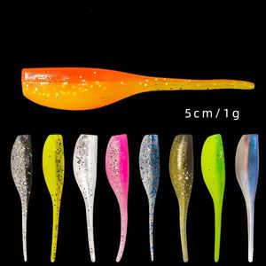 1g di girino esca morbida doppio colore in PVC Polliwog coda di pesca lombrico lombrico per fiume lago ruscello Baby Shad pesca - Product Image 6