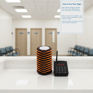 Set di 20 Pager Wireless per Ristoranti con Lunga Portata e Pulsante Muto per Caffetterie, Bar e Aree di Attesa Ospedaliere - Product Image 1