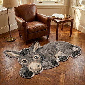 Alfombra Personalizada con Estampado Animal Irregular, Alfombra con Forma de <span class=keywords><strong>Husky</strong></span> Impresa en 3D, Alfombra de Área con Forma Personalizada, Suave y Afelpada - Product Image 6