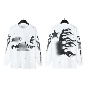 <span class=keywords><strong>T</strong></span>-<span class=keywords><strong>Shirt</strong></span> Vintage Helltar con Stampa Fiamma Tie-Dye per Uomo, Stile Retrò Lavato Hip Hop Street Style Casual Quotidiano - Product Image 4