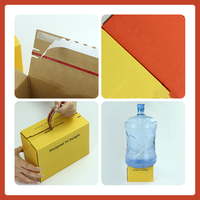 Caja de Envío Plegable de Cartón con Diseño de Avión, Ecológica, Sin Pegamento, con Forro de Esponja y Relieve Gráfico