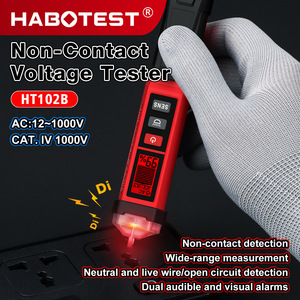Probador de Voltaje sin Contacto Habotest HT102B AC 50V 500V con Pantalla LED Monofásico IP65 Alimentado por Batería - Product Image 3