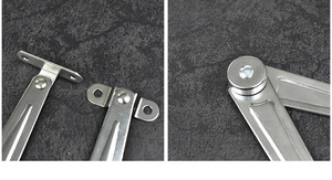 Stainless Steel Double-<b>Fold</b> Support Rod for Cabinet Door Pull Handle-Modern Simple Design Easy Installation & Strong Support - Product Image 2