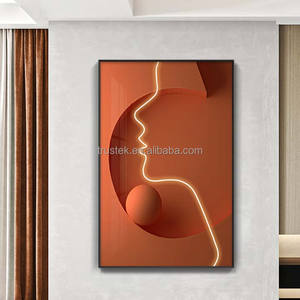 Extensión de Visión, Pintura Decorativa Moderna y Minimalista para Sala de Estar, Mural de Lujo Ligero, Arte de Pared en Acuarela, Papel Fotográfico LED - Product Image 4