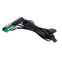 Adaptador de Cable para Panel Frontal de PC, Personalizable y Duradero, con Doble USB 2.0 + 4 Puertos USB 3.0, Conexión LED para Disco Duro, para Computadoras de Escritorio - En Stock