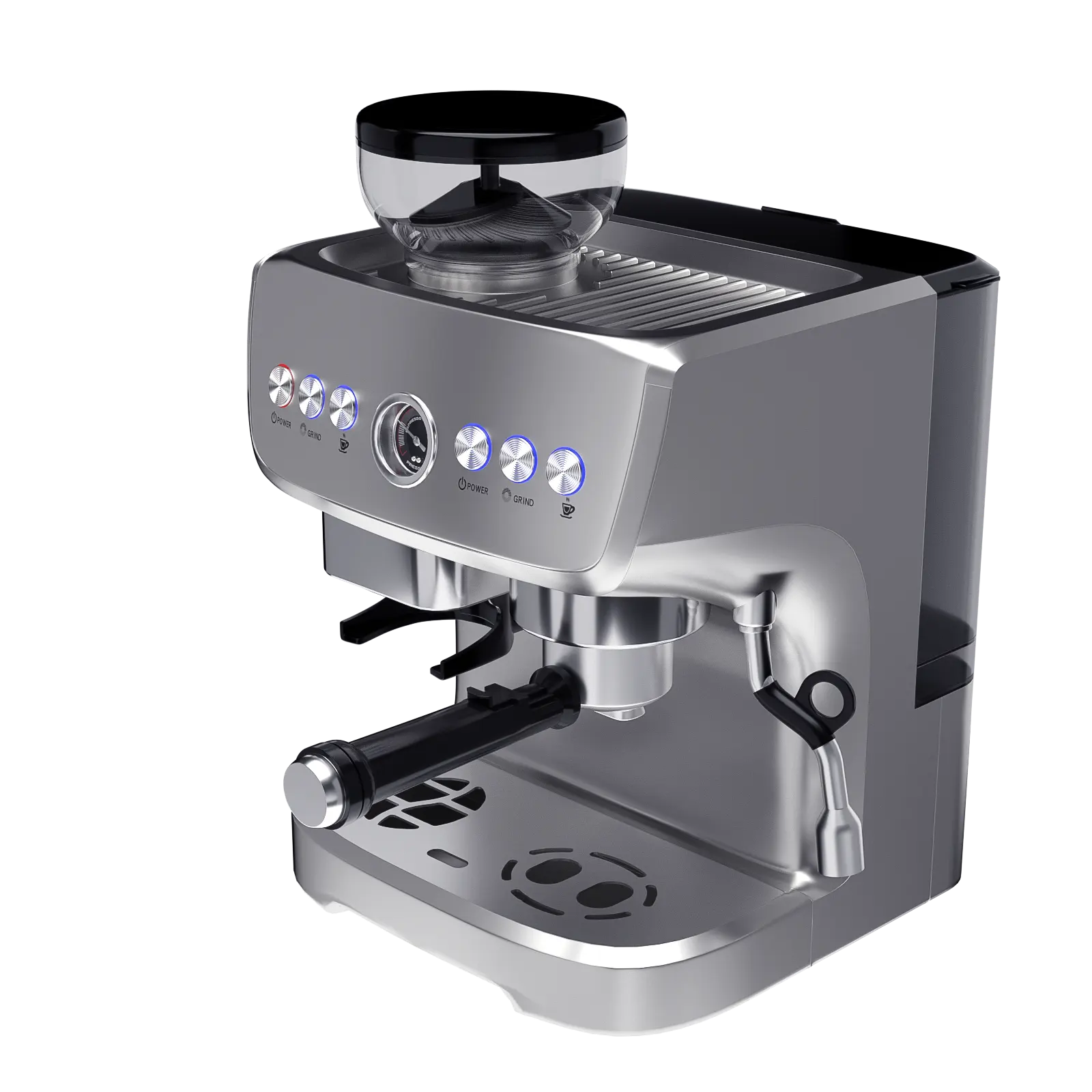 卸売スマート自動電気機械はグラインダーマシンで冷たい醸造カプチーノエスプレッソコーヒーメーカーの上に注ぐ