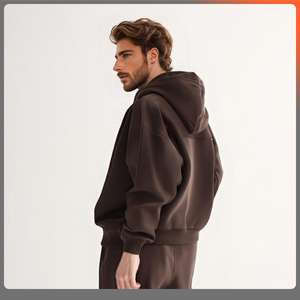 Zip Jacket 360G Washed Retro Hooded Sweater Thickened Street <b>Hoodie</b> With Zipper High Quality Vintage Zip up Hoodies Outerwear - Product Image 3