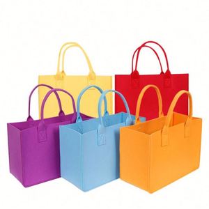 Custom Personalized Teacher Beach Wedding Party Mother Gift Large Capacity Felt <b>Initials</b> Tote With Inner <b>Bag</b> - Product Image 6