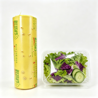 Film alimentaire en PVC moulé de qualité industrielle, anti-buée et résistant à l'humidité élevée, pour l'emballage de champignons et salades