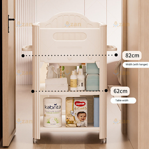 <span class=keywords><strong>Table</strong></span> <span class=keywords><strong>à</strong></span> <span class=keywords><strong>langer</strong></span> multifonctionnelle avec <span class=keywords><strong>coussin</strong></span> d'air 4D et chariot <span class=keywords><strong>de</strong></span> rangement pour les soins des nourrissons - Product Image 5