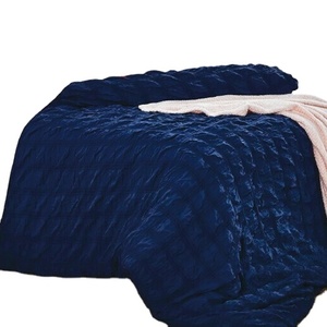 Luxury yarn dye home bedding seersucker home bed duvet cover set - Product Image 1