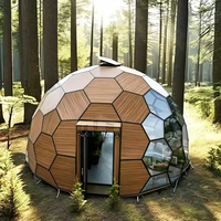 Dôme géodésique en verre sur mesure, résistant au vent et à la neige, pour cabane, hôtel de montagne alpin, stand d'exposition