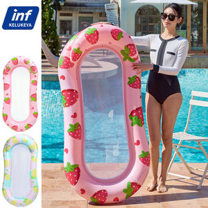 Cama Flotante Inflable KELUKEYA con Diseño de Fresa, Tumbona de Malla para Piscina para Adultos - Product Image 1