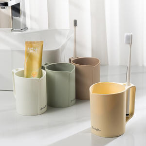 Tasse de brosse à dents minimaliste pour la maison, tasse de rince-bouche pour enfants étudiants, minimaliste avec tasse de brosse à dents à poignée - Product Image 5