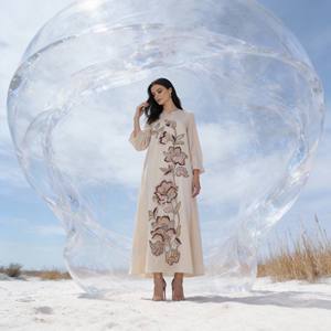 Luxury Elegant Embroidery Polyester Custom Evening Party Abaya Dress for Muslim Women Wholesale Supplier - Product Image 4