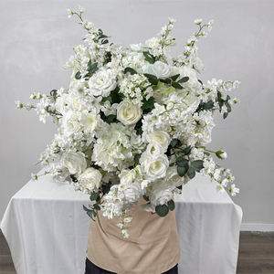 Bolas de Flores de Seda Hechas a Mano Realistas y Personalizadas, Rosas Artificiales, Centros de Mesa de Paniculata, Decoración para Mesa de Boda, Tamaños al por Mayor para el Hogar - Product Image 6