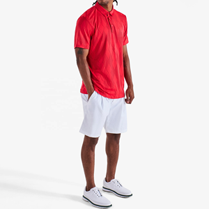 Camisa de Golf de Manga Corta para Hombre, de Lujo, OEM, de Alta Calidad, Elástica en Cuatro Direcciones, Ligera, de Secado Rápido, con Cuello de Doble Capa, Lisa - Product Image 5