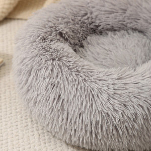 Cama redonda de felpa para perros, cálida y cómoda para el invierno, tapete suave para dormir, tamaño grande, opciones multicolor. - Product Image 3