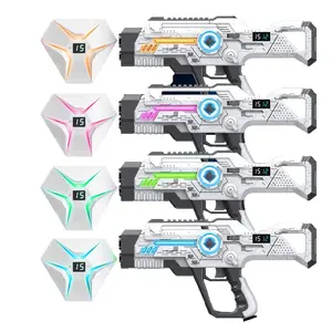 Novo design 4 armas carregável brinquedos interativos Poder Som Laser Tag Gun para Crianças Guerreiro Batalha Jogo brinquedos ao ar livre