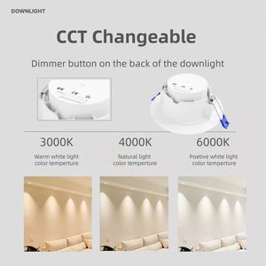 Luz descendente ultra delgada australiana 8W SAA certificado 3cct luz descendente ajustable luces empotradas led regulables foco de aluminio - Product Image 2